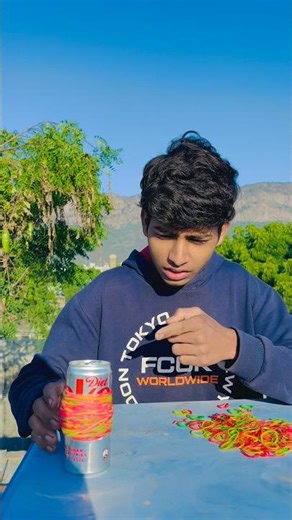 Exploding diet Coke Cold Drink Can With Rubber Bands #experimnent #shorts #mrvipexperiment