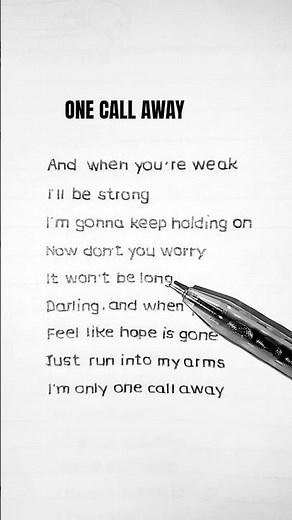 One Call Away - Charlie Puth (Lyrics)