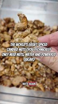These are the easiest candied nuts and you don’t need eggwhites