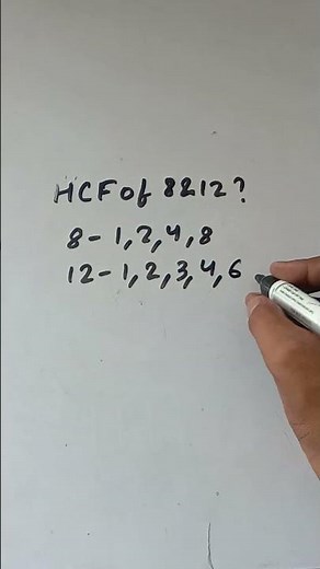 How to find HCF of 8& 12 #maths #subscribe