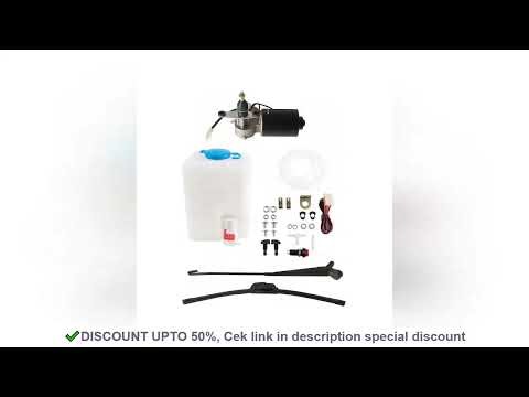 Universal Electric UTV Windshield Wiper Set/ 16" 18" Arm with Washer Pump 12V