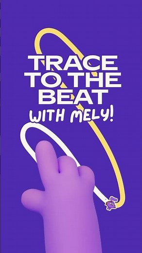 Trace to the Beat with Mely! Upbeat Tracing Activity