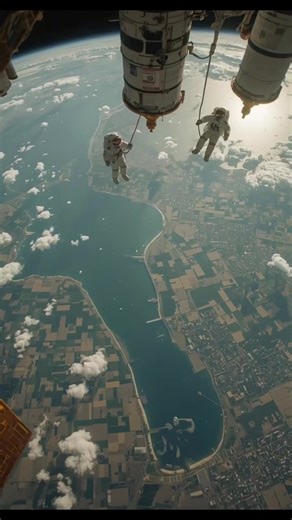 Astronauts Above Earth: A Stunning Orbital View