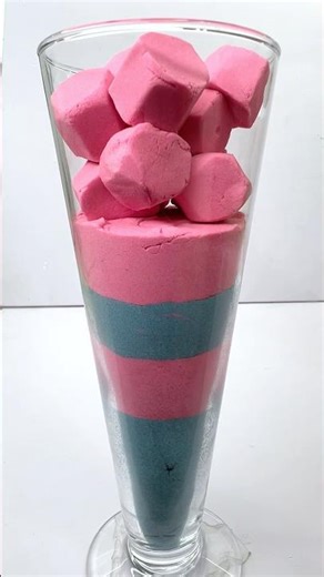 ASMR. Dropping Kinetic Sand Into Glass | No Talking