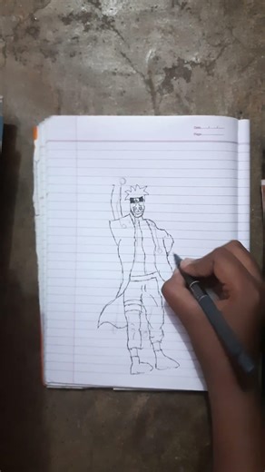 Naruto speed drawing of stick man #viral #art #trend #naruto #anime