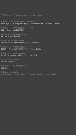 PyQt5 GUI example #python #showcase
