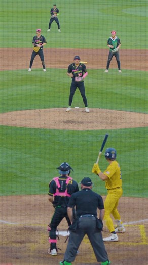 Down, down, do your dance, do your dance 🤪🕺 #savannahbananas #partyanimals #bananaball #cupidshuffle #baseballboys #pitchingcoach | The Party Animals