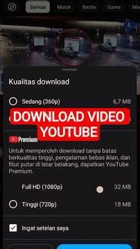 CARA MENDOWNLOAD VIDEO YOUTUBE #android #smartphone #tutorial