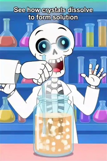 Skeleton Scientist Grows Magic Crystals! 💎 Step-by-Step Science Experiment