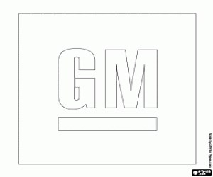 General Motors emblem coloring page printable game