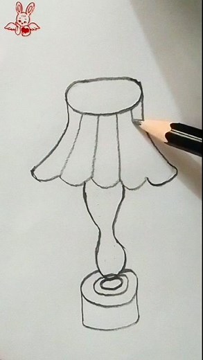 Easy Lamp Drawing Tutorial | Simple Pencil Sketch #shorts