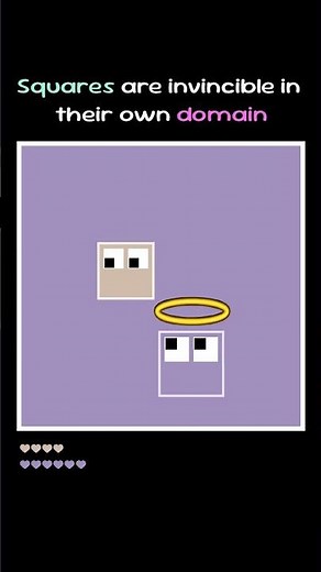 Squares are invincible in their domain #square #simulation #coding #battle #color #1v1