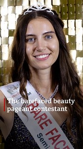 "I am beautiful in my own skin," says first Miss England beauty pageant finalist to compete with no make-up | BBC World Service