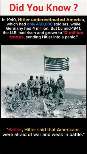 The Day Hitler Realized His Mistake: America’s Sudden Rise to 12 Million Soldiers #ww2 #history#usa