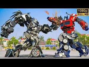 Transformers - Optimus Prime vs Megatron Epic Fight Scene [4K]