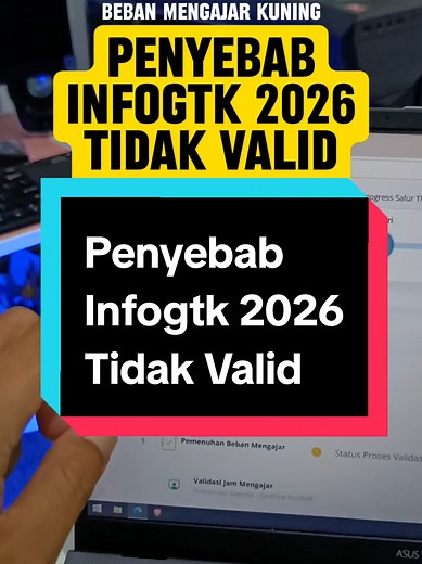 Penyebab Status Beban Mengajar Infogtk 2026 Tidak Valid