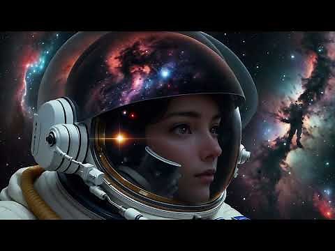 "Futuristic AI-Generated Animation: Space Girl Astronaut"