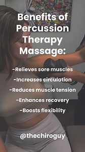 Feel the power of Percussion Therapy Massage!  Relieve sore muscles, boost recovery, and enhance flexibility with this revolutionary treatment. Book your session at thechiroguy.com. #PercussionTherapy #MuscleRecovery | Dr. Ash - The Chiro Guy | Facebook
