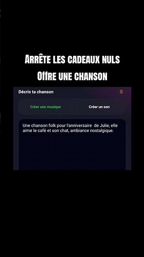 J’ai créé une chanson personnalisée avec une IA ! 🎁 #Deepzik