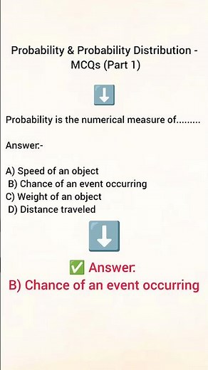Probability distributions MCQ .|Full answer on channel 🔥