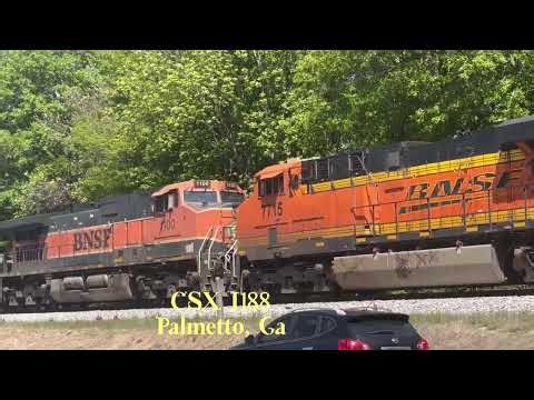 CSX MOW equipment parade in Fairburn, Ga and CSX I188 with BNSF H1 1100!! Enjoy the video!!