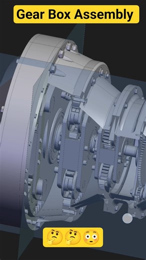Gear Box Assembly Design 🤔| #solidworks | #autocad | #autocad | #shorts | #gearbox | #mechanical