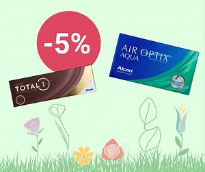 🌟 Nový mesiac so sebou prináša aj nové zľavy! Získajte zľavu 5 % na šošovky od značky Alcon! ➡️ https://bit.ly/3oMkYaN *Zľava 5 % sa vzťahuje na všetky šošovky od značky Alcon. Zľavy nie je možné kombinovať. Zľava sa vypočíta z pôvodnej ceny produktu. Ponuka platí do 09.05.2023. | Alensa