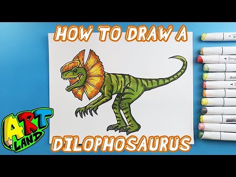 How to Draw DILOPHOSAURUS from JURASSIC WORLD DOMINION