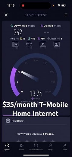 T-Mobile Home Internet 5G Speed Test. $35/month. #speedtest #cheap