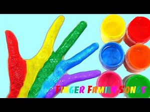 Learn Colors for Children Body Paint Finger Family Song Nursery Rhymes Learning Video