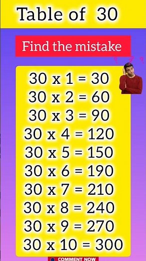 Table of 30| Table of thirty Learn Multiplication Table of 30x 1=30|30 ka table#30katable#tableof30