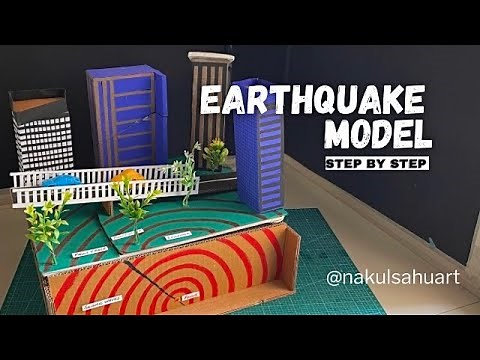 How to make earthquake working model with cardboard for school science exhibition | NakulSahuArt