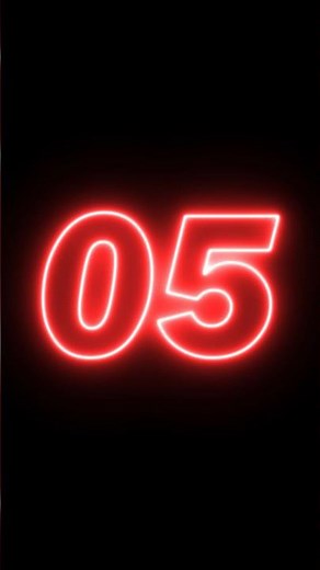 5 Second Countdown Timer Red Neon Light Digital Clock with Beep & Alarm Sound #timer #countdown