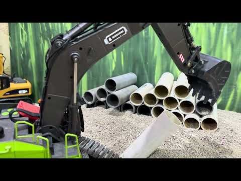 RC Excavator: Mini Contractor! Build a House From Scratch