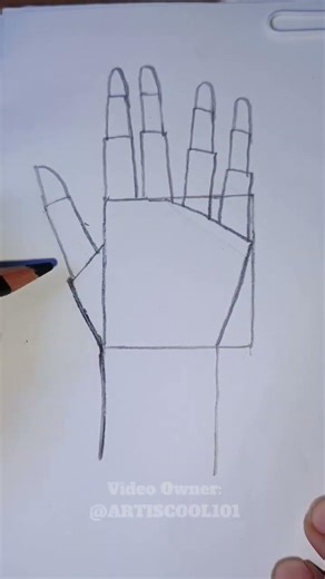 How to draw hands for beginners in easy and simple way #hands #art #sketch #drawing #howtodraw