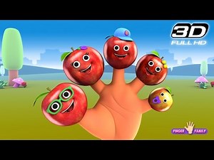 The Finger Family Apple Family Nursery Rhyme | Apple Finger Family Songs