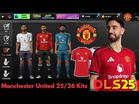 Manchester United kits 2025/26 in DLS 25 | DLS PRO GAMERS #DLS #DLS25