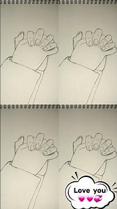 Holding Hands pencil sketch || Valentine'sDay special