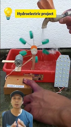 Mini Water Turbine Power Generator Test #experiment #dcmotor #miniproject #techdiy