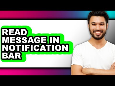 How to Read Message in Notification Bar - Step by Step