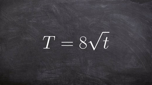 How to solve an equation from a word problem involving the square root