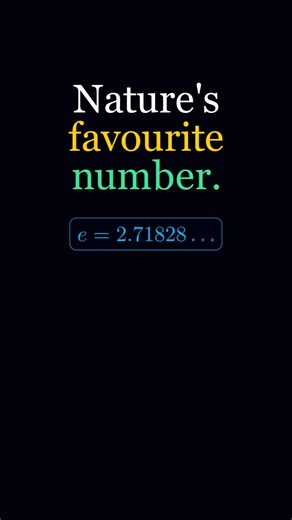 One Number Everywhere in nature: e = 2.71828 ... #mathematics #chemicalengineering