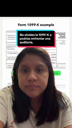 ⚠️ Si recibes una 1099-K, esto te puede costar caro 👀 El IRS ya vio ese dinero. Pero ojo: no todo es ingreso. Pagos por: • PayPal • Cash App • Venmo • Zelle • otras apps 📂 Si no separas ingresos de transferencias personales, puedes terminar pagando impuestos de más 💸 👉 Documentar bien te ahorra dinero ⏰ No lo ignores ni lo hagas solo. Revísalo con tiempo. 📲 Escobar Notary Public & Taxes Services WhatsApp o llamadas: (213) 268-4555 #greenscreen #taxseason #latinos #tickeducation