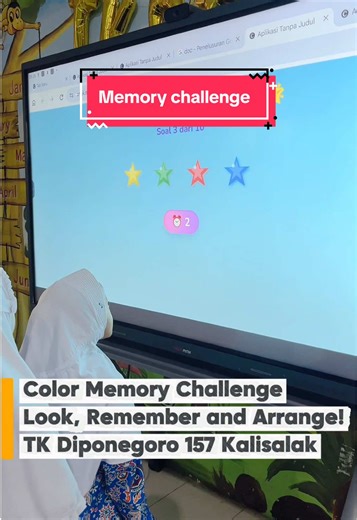 Kegiatan melatih daya ingat dengan urutan warna (color memory challenge) #CapCut #tkdiponegoro157kalisalak #kebasen #interactiveflatpanel #paud