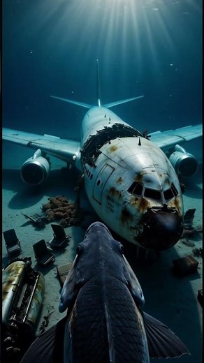 Boeing 777 Plane Wreck Discovered Underwater | Fish POV GoPro Exploration ✈️🌊