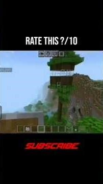 making very simple tall tree house in minecraft #minecraft #treehouse #survival