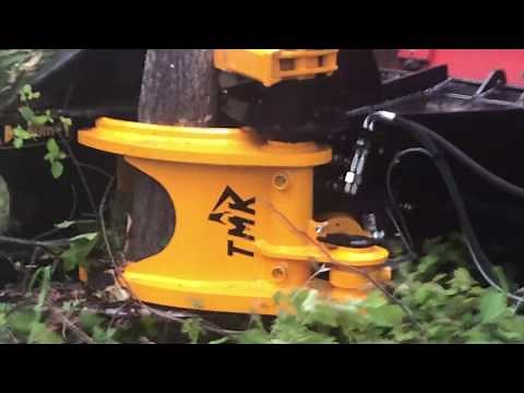 TMK 300 Tree Shear on skid steer demo by Swift Fox Industries
