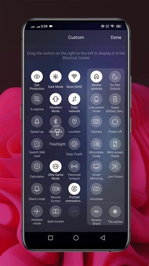 Vivo Control Center Settings. #fyp