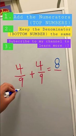 Math Antics: Adding Fractions with Like Denominators!