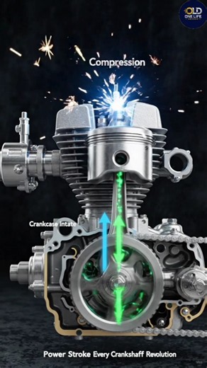 How a Two Stroke Engine Works | 3D Cutaway Animation